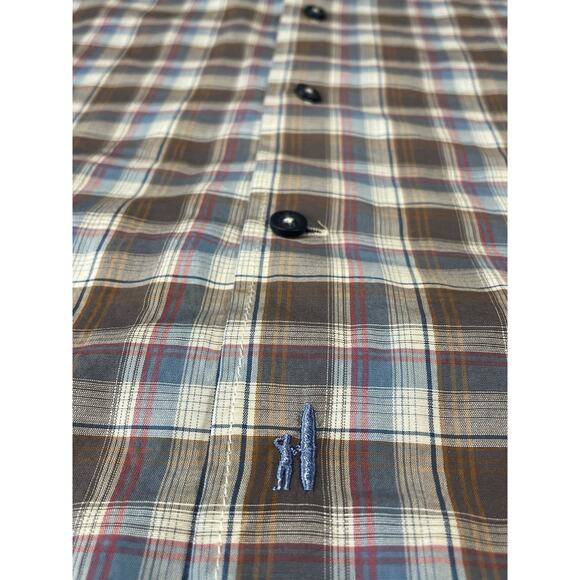 Johnnie-O Hangin' Out Men’s XL Button Up Shirt Long Sleeve Misc Plaid Cotton-EUC - Picture 5 of 13